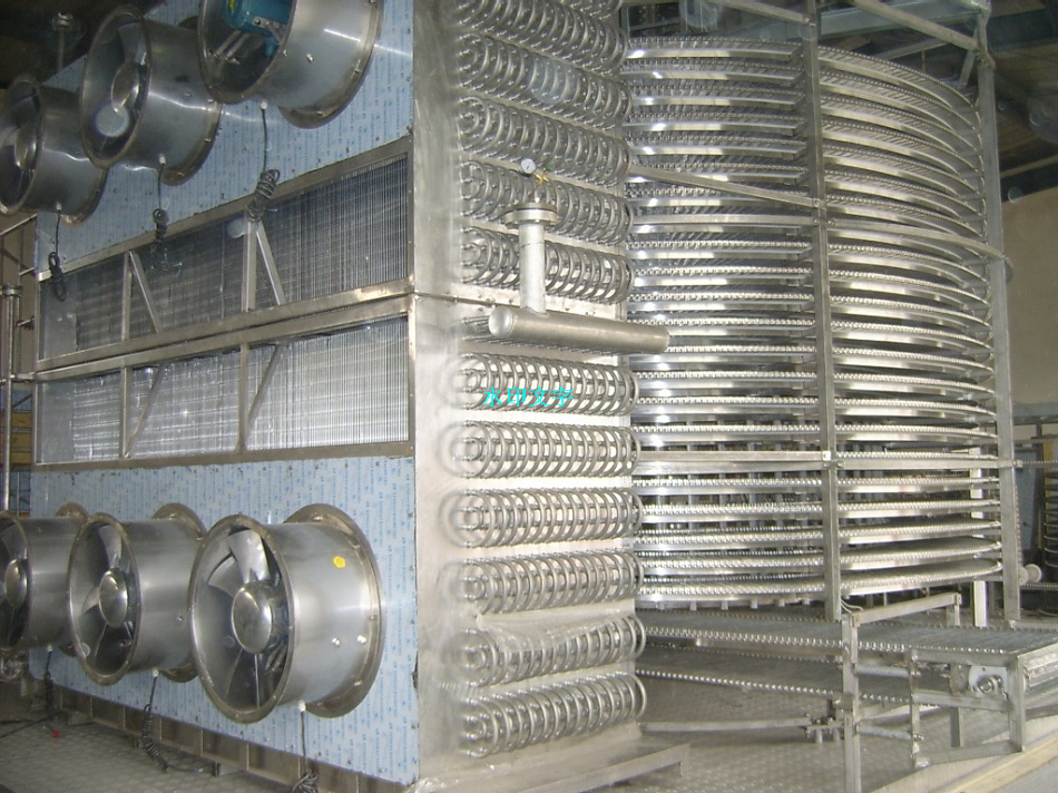 High Automatic 200-1500kg/h Single Spiral Freezer /Freezing for Kinds of Seafood
