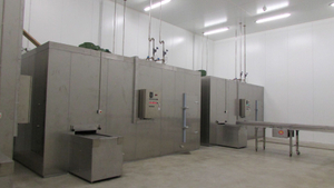 Spiral Freezer 1500kg/h with Stainless Steel Belt for Frozen Food 