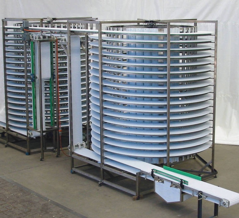 Spiral Cooler for Cooked Pre-Cooling with Refrigeration System 