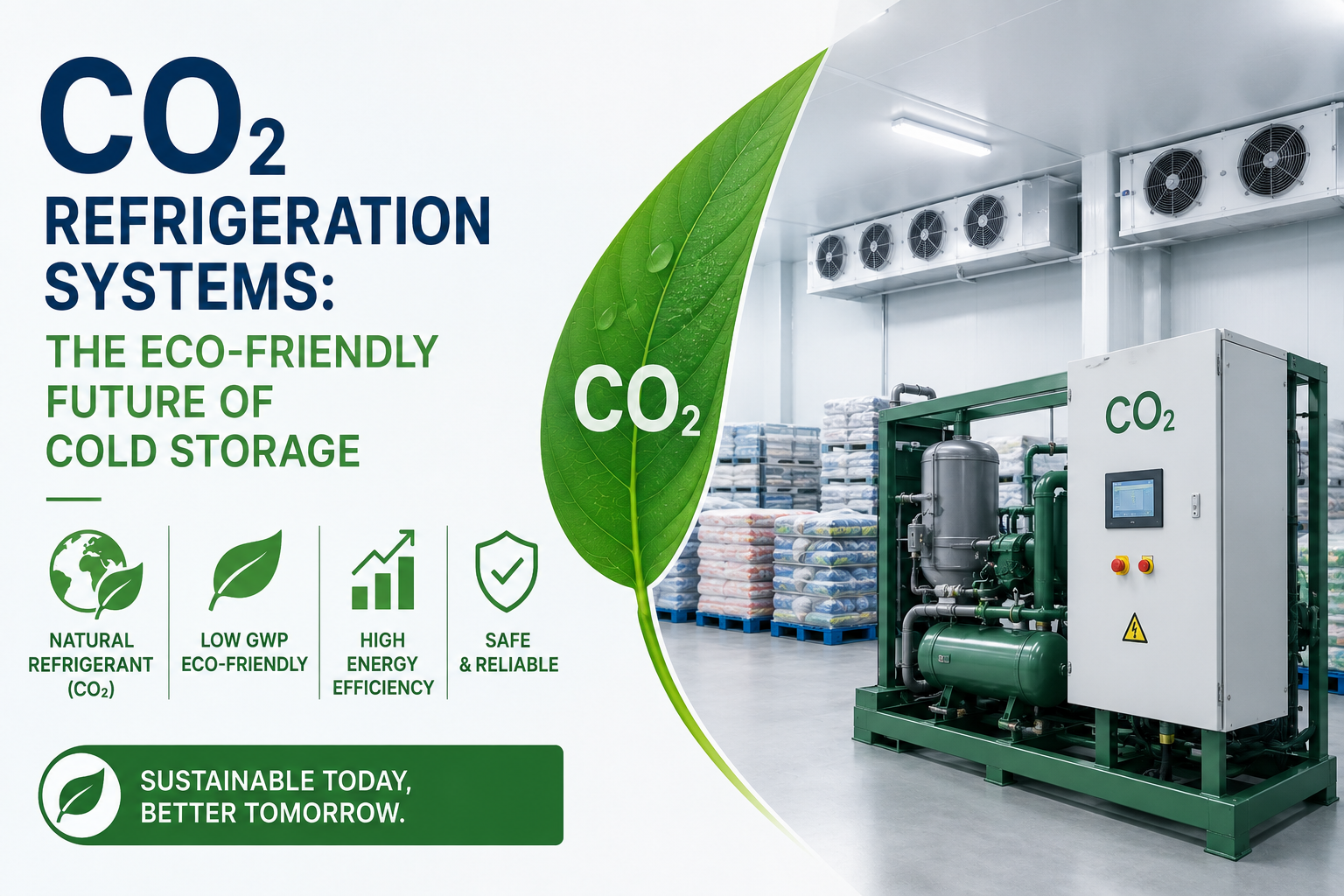 سیستم های تبرید CO2: آینده سازگار با محیط زیست در ذخیره سازی سرد